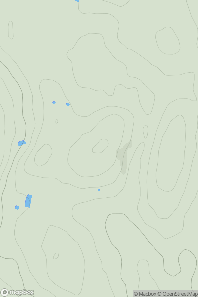 Thumbnail image for Yarlside [Lake District S] showing contour plot for surrounding peak